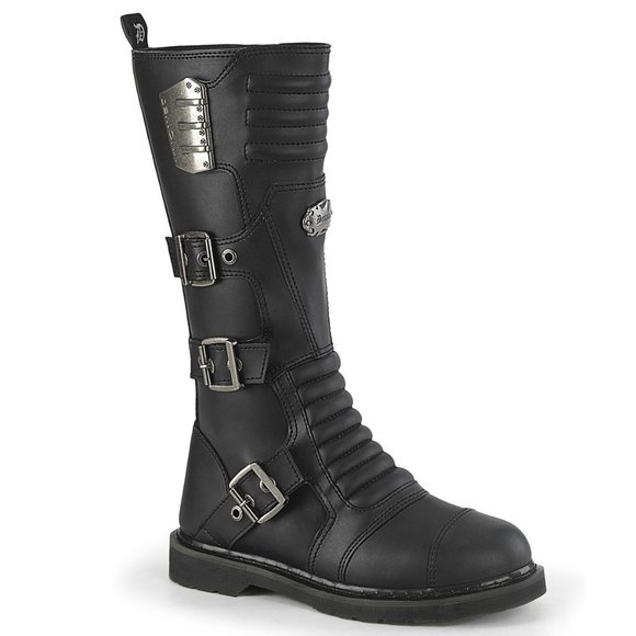 Demonia Other - Demonia BOLT-405 Black Vegan Leather Mens Goth Combat Boots